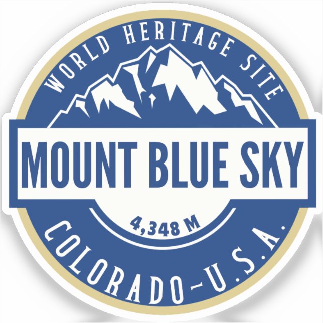 Sticker Mount Blue Sky Colorado Elev 4348 m (Recto)