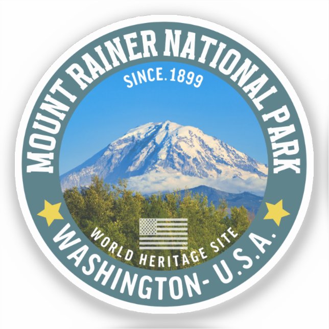 Sticker Mount Rainier National Park – Washington Mountain (Recto)