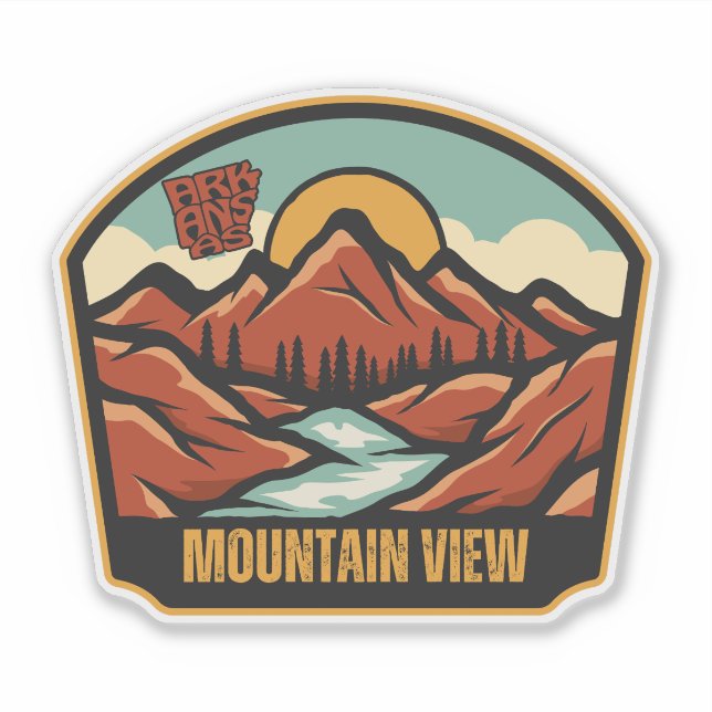 Sticker Mountain View, Arkansas  (Devant)