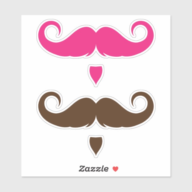 Sticker Moustache guidon personnalisable (Feuille)