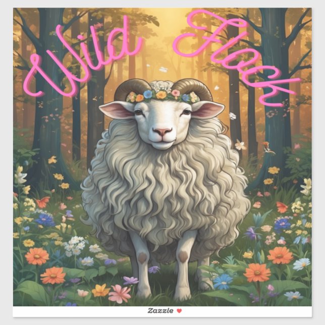 Sticker Mouton sauvage (Feuille)