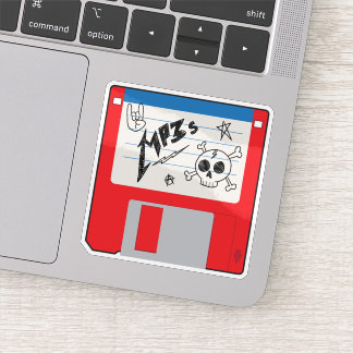 Sticker MP3 Music Retro Floppy Disk