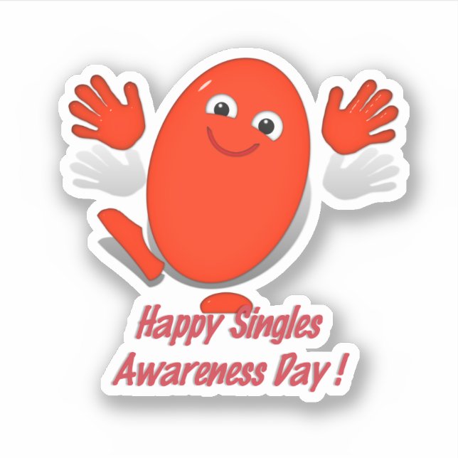 Sticker Mr. (Ms.) Happy Singles Awareness Day (Devant)