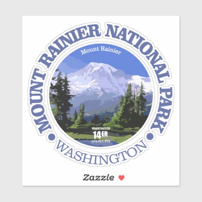 Sticker Mt Rainier NP (Feuille)