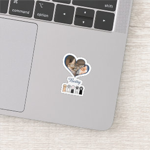 Sticker Mug photo de chat personnalisé avec nom personnali