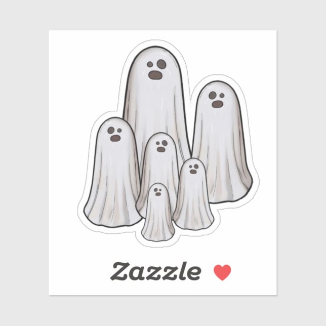 Sticker Multiple fantômes halloween (Feuille)
