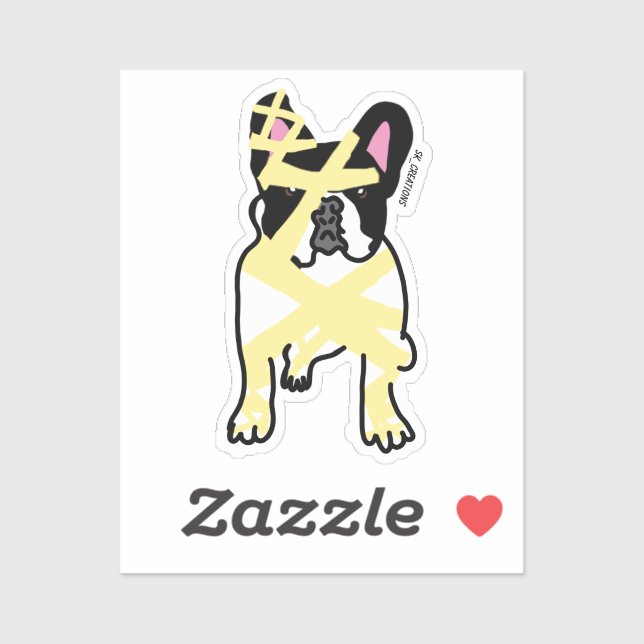 Sticker Mummy Bulldog (Feuille)