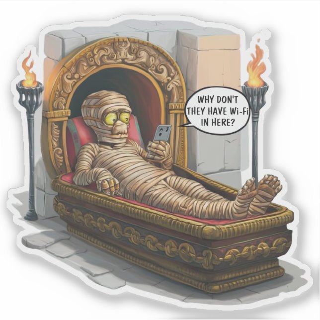 Sticker Mummy drôle (Devant)