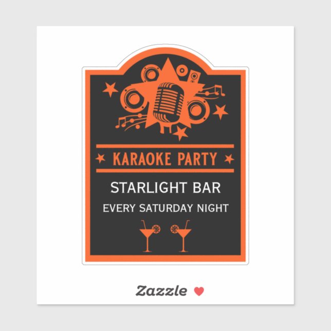 Sticker Mur de promotion Karaoke (Feuille)