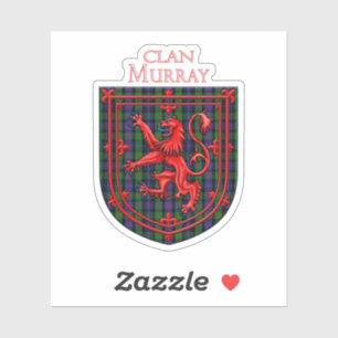 Sticker Murray Tartan Scottish Plaid Lion Rampant