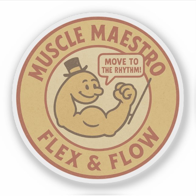 Sticker Muscle Maestro Flex & Flux (Devant)