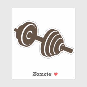 Sticker musculation bodybuilding haltere poids 