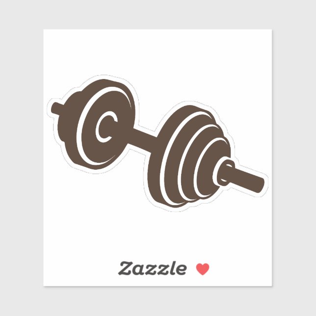 Sticker musculation bodybuilding haltere poids  (Feuille)