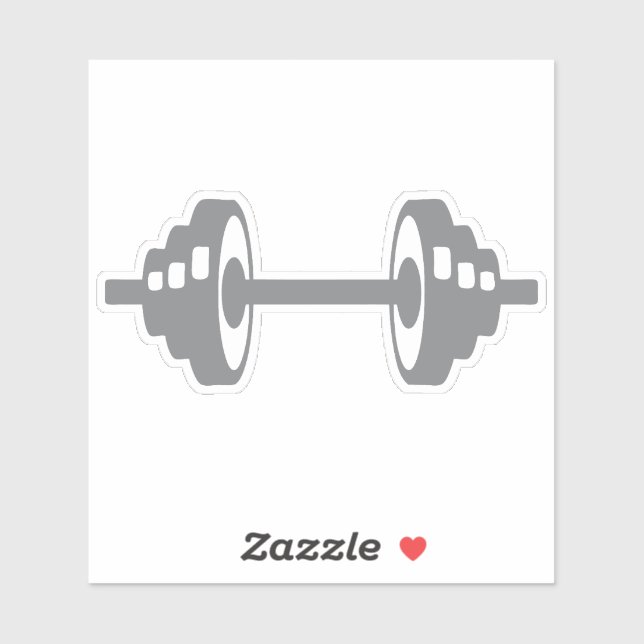 Sticker musculation bodybuilding haltere poids  (Feuille)