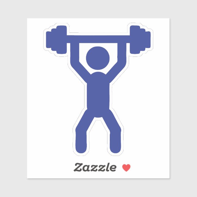 Sticker musculation sport icone (Feuille)