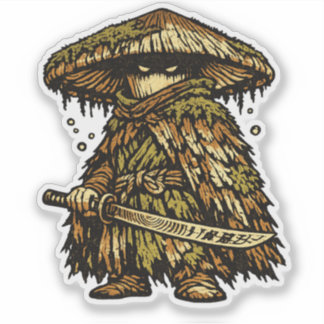 Sticker Mushroom Ronin — Spirit of the Ancient Forest 