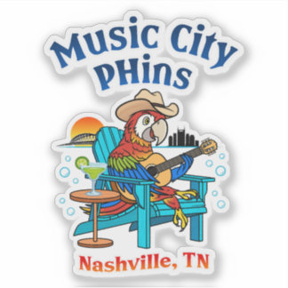 Sticker Music City Phins 4x4