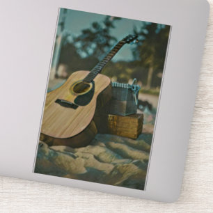 Sticker musicien guitare amoureux cadeau