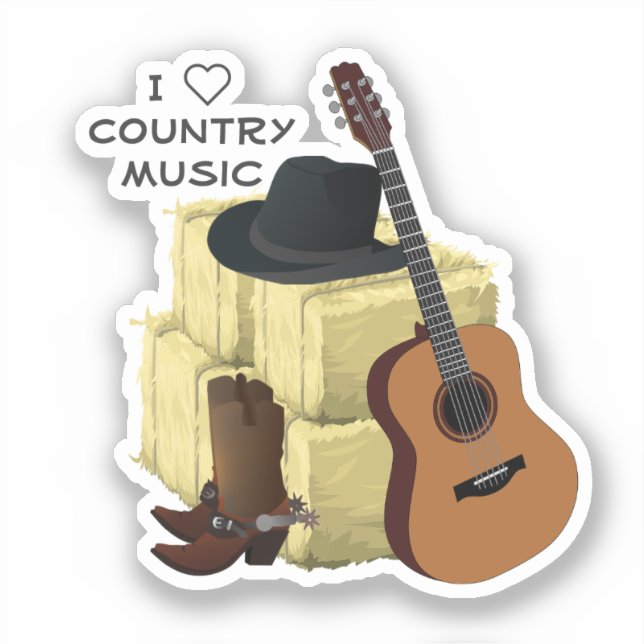 Sticker Musique country (Recto)