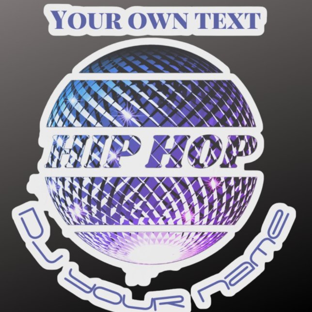 Sticker Musique Hip hop DJ promotion Custom-Cut Vinyl Stic (Créateur téléchargé)
