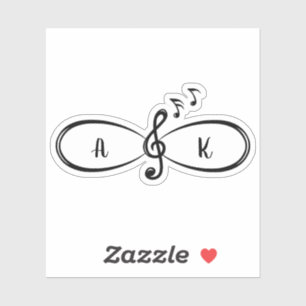 Sticker Musique Notes musicales Love Infinity Symbole Pers