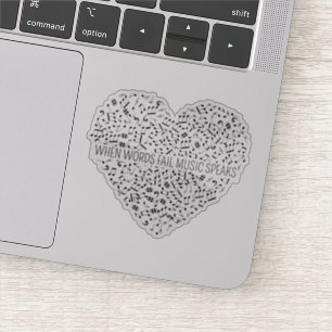 Sticker Musique Parle Coupe personnalisée