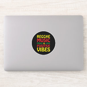 Sticker Musique reggae avec des paroles positives