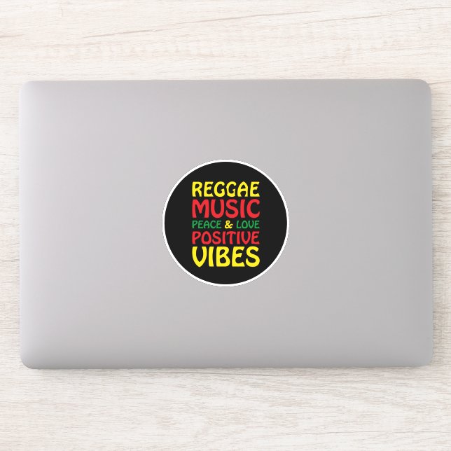 Sticker Musique reggae avec des paroles positives (Ordinateur)