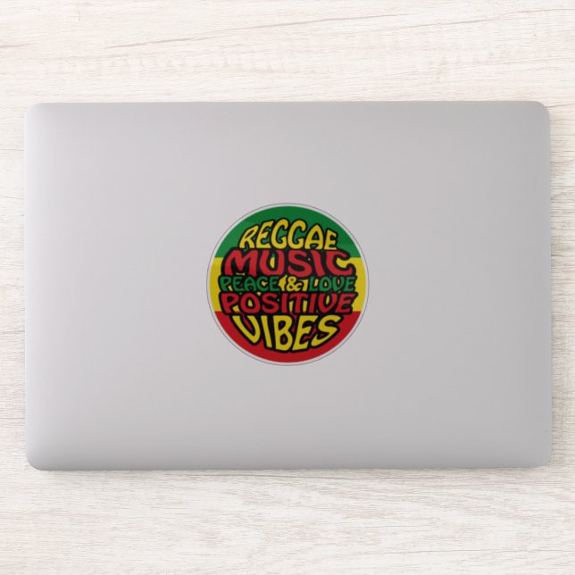 Sticker Musique reggae avec des paroles positives (Ordinateur)