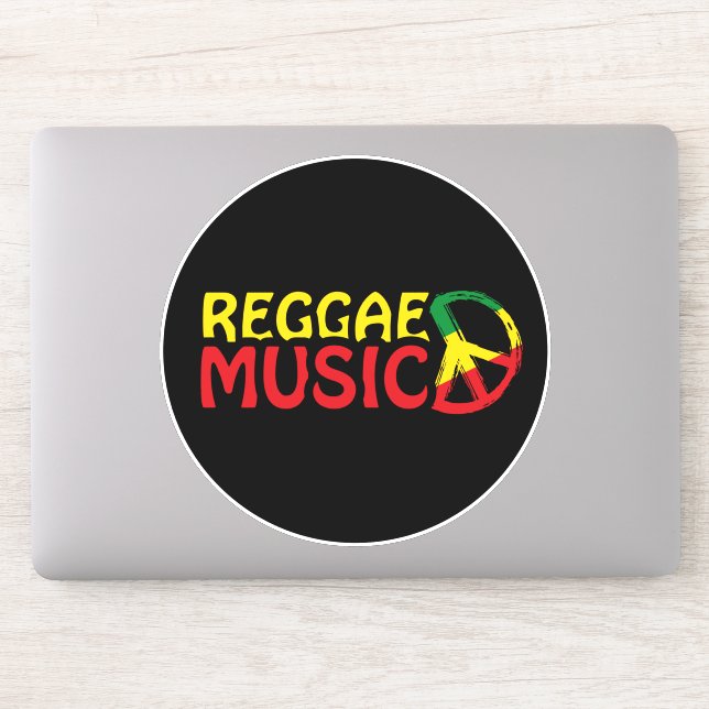 Sticker Musique reggae - model2b-circle-black (Ordinateur)