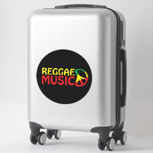 Sticker Musique reggae - model2b-circle-black