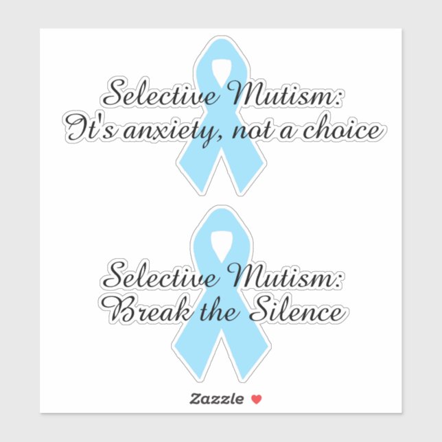 Sticker Mutism sélectif paire Vinyl Sticker (Feuille)