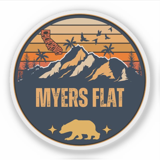 Sticker Myers Flat, Californie (Devant)