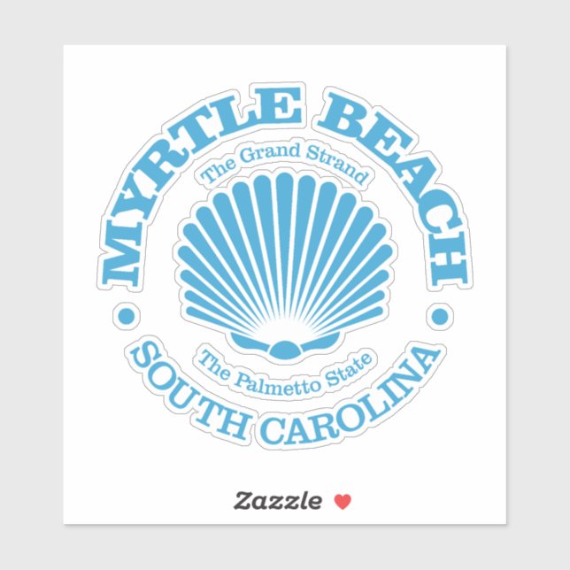 Sticker Myrtle Beach (coquillage) (Feuille)