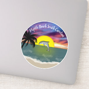 Sticker Myrtle Beach Dolphin coucher de soleil