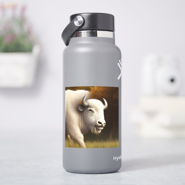 Sticker Mystic White Buffalo Digital Art Vinyle (HydroFlask)
