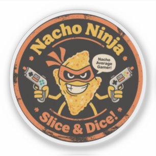 Sticker Nachos Vintage Style aux Light Gun pour Joueur