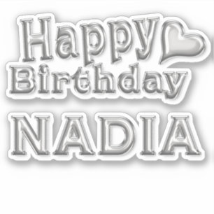 Sticker Nadia Happy Birthday