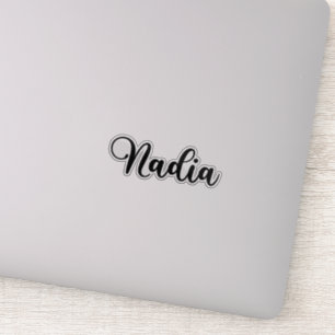 Sticker Nadia Nom - Calligraphie manuscrite
