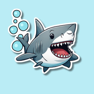 Sticker Nager requin étanche