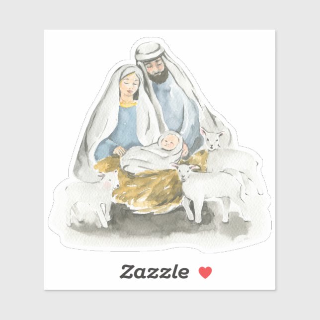 Sticker Naissance de Jésus Noël (Feuille)