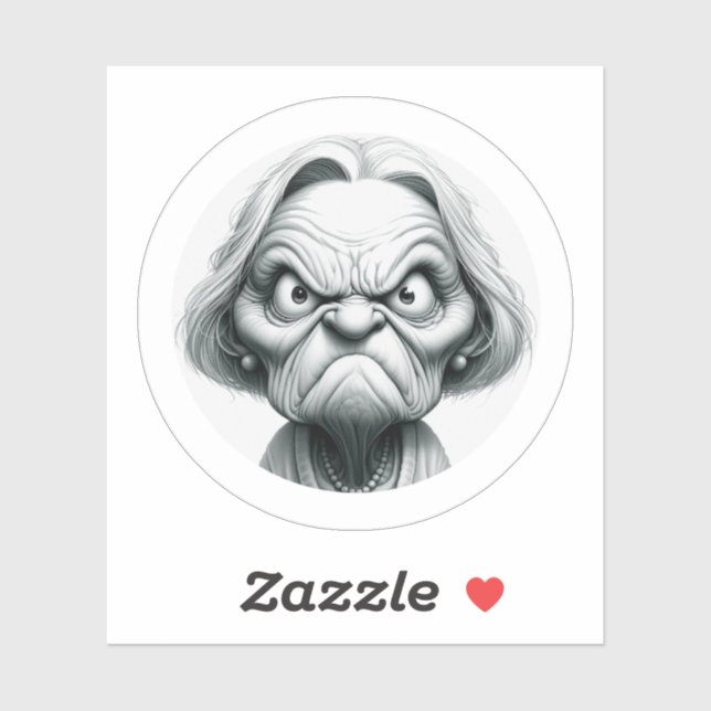 Sticker "Nancy the Mean Old Woman" Vinyl (Feuille)