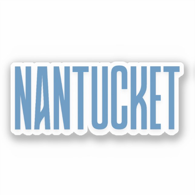Sticker Nantucket | Nantucket Bleue Massachusetts (Recto)