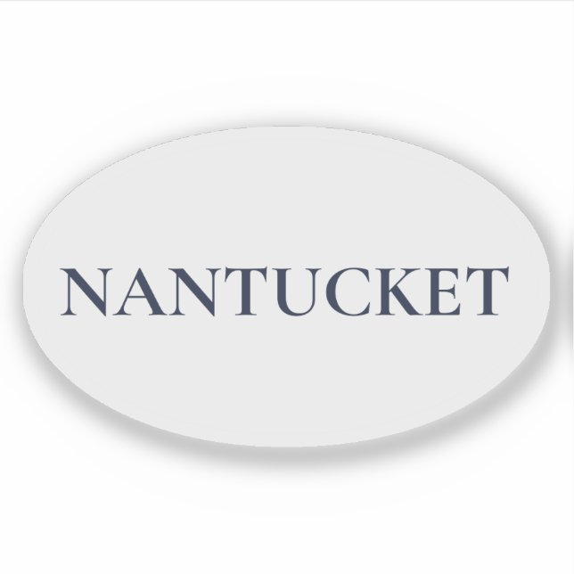 Sticker Nantucket Oval | Style Prépa Côtière (Devant)