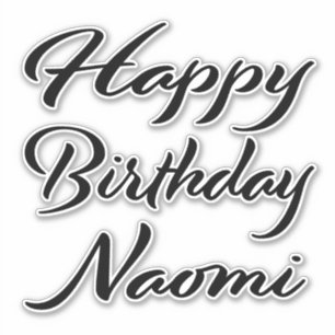 Sticker Naomi Nom Prénom Anniversaire de la Broderie noire