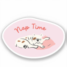 "Nap Time" sommeil bulldog léger rose rétro