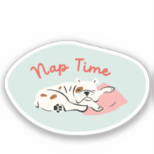 "Nap Time" sommeil bulldog rétro vert menthe