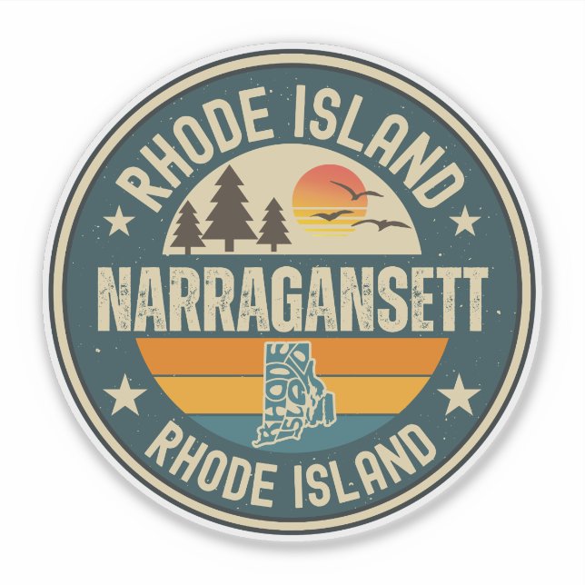Sticker Narragansett, Rhode Island (Devant)