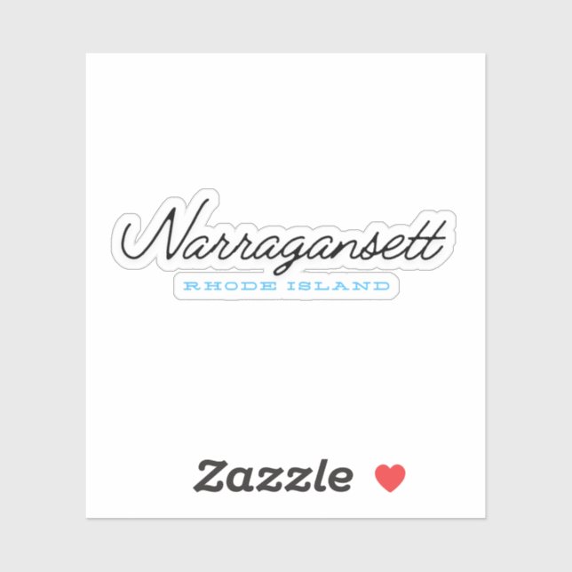 Sticker Narragansett Rhode Island (Feuille)