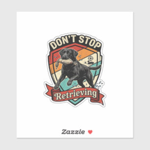 Sticker N'arrêtez pas de récupérer le chien canard Labrado